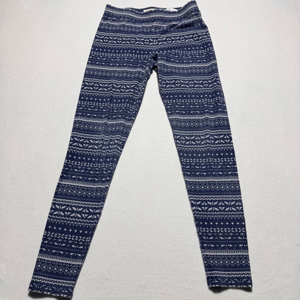 Abercrombie & Fitch Navy Blue Patterned Leggings Size S